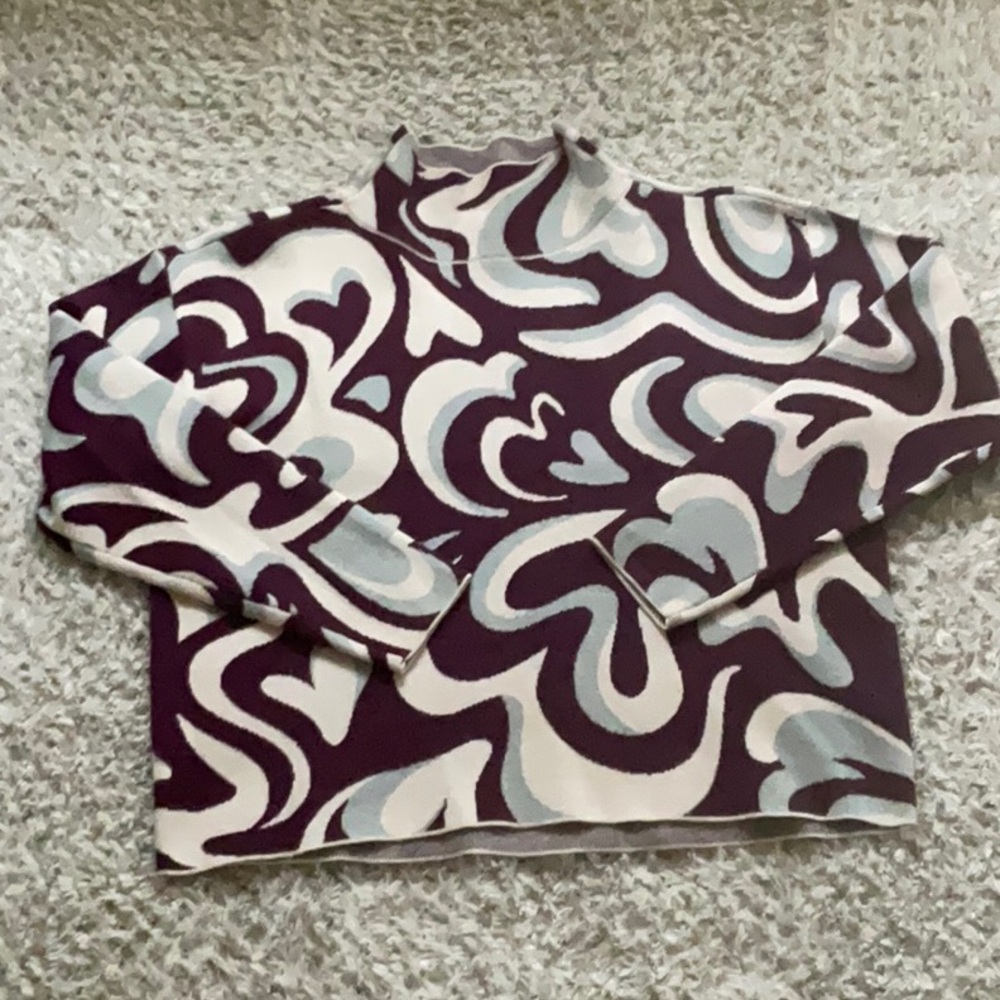 Maeve Abstract Patterned Sweater, XL